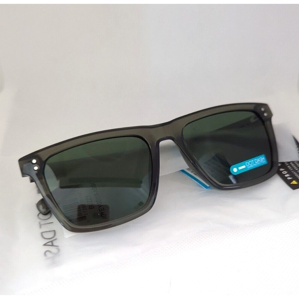 Dot Dash Buzzy Unisex Sunglasses - Clear Smoke Grey